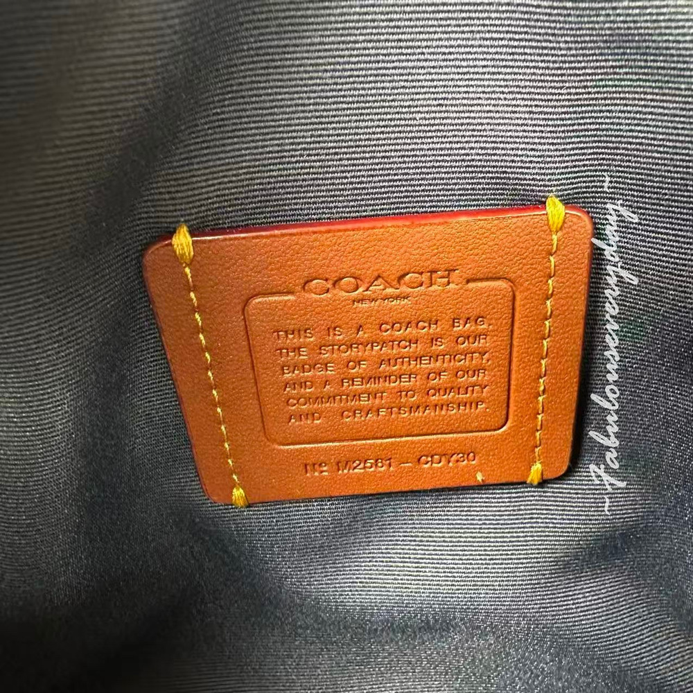 Coach Mini Rowan Crossbody Bag In Loved Denim With Charms Light Indigo CDY30 NWT - Picture 7 of 8